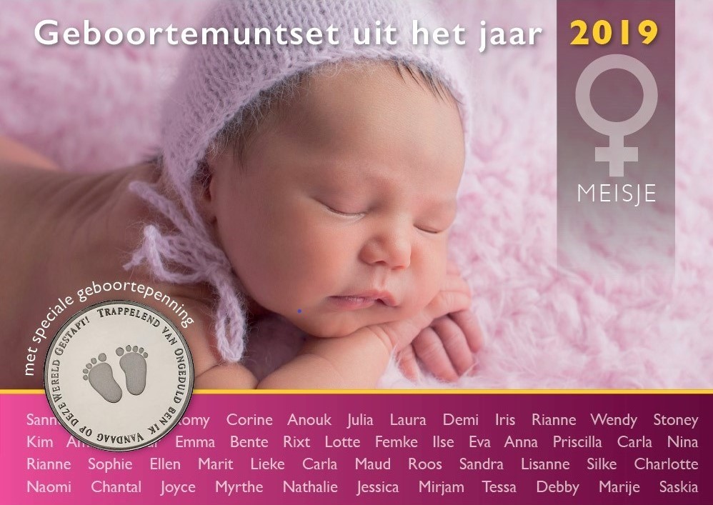 (afbeelding voor) Babyset Nederland meisje 2019 BU met penning